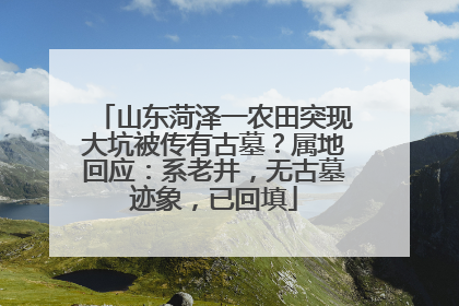 山东菏泽一农田突现大坑被传有古墓？属地回应：系老井，无古墓迹象，已回填